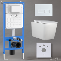 Комплект 3в1 IBERICA BLANCA инсталляция SILENCIO, унитаз TOLEDO ALTO белый, кнопка смыва ESTI-R белый глянцевый (IB001.TLA.234.211) — фото 1, Комплекты унитаз + инсталляция