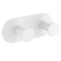 Вешалка-2 крючка Timo Saona 13014/16 белый матовый — фото 1, Крючки для полотенец