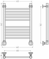 Полотенцесушитель водяной Стилье Аксиома-10 600х400 Без покрытия 00661-6040 — фото 4, Водяные полотенцесушители