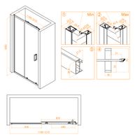 Душевая дверь RGW CL-14 120x185, профиль хром, стекло прозрачное, арт-32091412-11 — фото 8, Раздвижные душевые двери