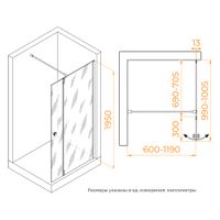 Товар: Душевая перегородка RGW WA-054Gb (WA-010Gb + Z-072Gb) 700 351005473-16 - фото 5 Душевая перегородка RGW WA-054Gb (WA-010Gb + Z-072Gb) 700 351005473-16 — фото 5, Душевые перегородки
