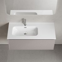 Тумба подвесная SANCOS Snob R 1.0 995х445х406, c одним ящиком оснащенным доводчиками, Doha Soft , арт. арт-SNR1.0100LSM — фото 3, Тумбы под раковину