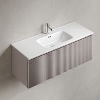 Тумба подвесная SANCOS Snob R 1.0 1195х445х406, c одним ящиком оснащенным доводчиками, Doha Soft , арт.SNR1.0120SM — фото 6, Комоды и тумбы для ванной комнаты