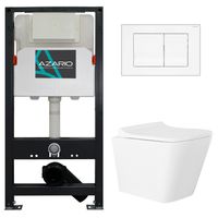 Товар: Сет: Инсталляция для подвесного унитаза AZARIO NEW 3/6л + Унитаз подвесной Azario Teramo, с сиденьем микролифт + Клавиша смыва, глянцево-белая арт-AZ-501A+AZ-0052+AZ-001.01 - фото 11 Сет: Инсталляция для подвесного унитаза AZARIO NEW 3/6л + Унитаз подвесной Azario Teramo, с сиденьем микролифт + Клавиша смыва, глянцево-белая арт-AZ-501A+AZ-0052+AZ-001.01 — фото 11, Комплекты унитаз + инсталляция