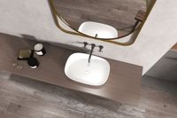 Раковина накладная ABBER Stein белая матовая арт-AS2637 — фото 3, Раковины накладные