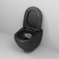 Товар: Унитаз подвесной Grossman (520х360х320) безободковый,смыв торнадо,черный матовый с тонкой крышкой,микролифт,1 место арт-GR-4457BMSQ - фото 6 Унитаз подвесной Grossman (520х360х320) безободковый,смыв торнадо,черный матовый с тонкой крышкой,микролифт,1 место арт-GR-4457BMSQ — фото 6, Подвесные унитазы