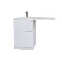 Тумба напольная "МАРСАЛ-60" под стиральную машину с 2-я ящ. белая (ум. МАРСАЛ-120) 121203 — фото 1, Комоды и тумбы для ванной комнаты