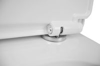 Унитаз-моноблок с функцией биде AZARIO Sente 375х665х785 напольный, безободковый, горизонтальный слив, сиденье дюропласт микролифт арт-AZ-8614B — фото 6, Напольные унитазы