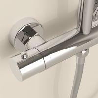 Товар: Душевая стойка Sancos Teo c термостатом, с регулировкой по высоте, цвет хром, арт. SC11001CH - фото 8 Душевая стойка Sancos Teo c термостатом, с регулировкой по высоте, цвет хром, арт. SC11001CH — фото 8, Душевые стойки