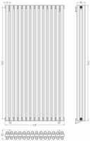 Отопительный радиатор Сунержа Эстет-00 1200х630 14 секций Тёмный титан муар арт-15-0332-1214 — фото 3, Радиаторы отопления