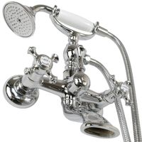 PRESTIGE См-ль д/ванны внешний плоский излив, хром 32448 — фото 5, Смеситель для ванны