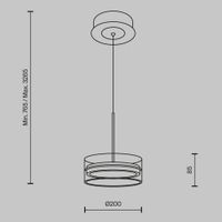 Подвесной светильник Maytoni MOD348PL-L14BBS3K — фото 13, Подвесные светильники