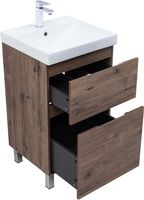 Товар: Тумба с раковиной Aquanet Алвита new 50 (Flat) напольная 2 ящ. цв.дуб веллингтон табак 00345674 - фото 11 Тумба с раковиной Aquanet Алвита new 50 (Flat) напольная 2 ящ. цв.дуб веллингтон табак 00345674 — фото 11, Тумбы с раковиной