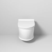 Унитаз подвесной Grossman Retro (545х370х360) безободковый,белый матовый с тонкой крышкой,микролифт,1 место арт-GR-4482MS — фото 2, Подвесные унитазы