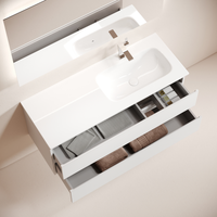 Тумба подвесная SANCOS Folk правая 1195х445х500, c двумя ящиками оснащенными доводчиками, Bianco, арт.FL120RW — фото 2, Тумбы под раковину