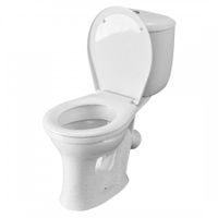 Унитаз-компакт Виктория косой выпуск, н/п., кноп. арматурой и сиденьем полипропилен, крап на белом S 1P3016S0100BF — фото 2, Напольные унитазы