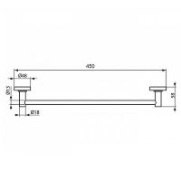 Полотенцедержатель Ideal Standard IOM Черный шелк арт-A9117XG — фото 3, Полотенцедержатели