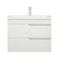 тумба Лотос 70 (Фостер/Como 70) 2 ящика подвесная белая без умывальника арт-MFR80026WT — фото 1, Тумбы под раковину