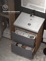 Тумба под раковину VIGO Wave 60 напольная 358 дуб золотой — фото 15, Тумбы под раковину