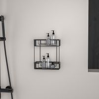 Полка двойная Timo Saona 13083/03 черный — фото 4, Полки для ванной и душа