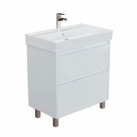 Тумба с раковиной Aquanet Nova Lite 2.0 60 напольная цв. белый глянец арт-00348190 — фото 2, Тумбы с раковиной