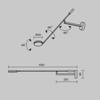 Настенный светильник (бра) Maytoni арт-MOD070WL-L6B3K — фото 2, Бра