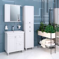 Зеркальный шкаф OSTIN 70 /левый/ AQUA DE MARCO 1070WCOST/L — фото 7, Зеркальные шкафы в ванную