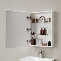 Зеркальный шкаф для ванной комнаты SANCOS Diva 600х149х800, с подсветкой, арт. арт-DIV600 — фото 7, Зеркальные шкафы в ванную