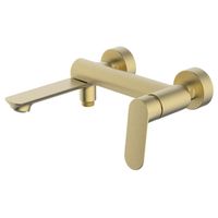 Cмеситель для ванны Azario Alanti с ручным душем, керамический картридж, шланг 150 см, золото матовое арт-AZ-K3032MG — фото 1, Смеситель для ванны