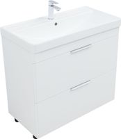 Товар: Тумба с раковиной Aquanet Ирис new 90 напольная 2 ящ. цв.белый глянец 00342094 - фото 6 Тумба с раковиной Aquanet Ирис new 90 напольная 2 ящ. цв.белый глянец 00342094 — фото 6, Тумбы с раковиной