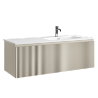 Товар: Тумба подвесная SANCOS Snob R 1.0 1195х445х406, c одним ящиком оснащенным доводчиками, Beige Soft , арт. арт-SNR1.0120RCE - фото 5 Тумба подвесная SANCOS Snob R 1.0 1195х445х406, c одним ящиком оснащенным доводчиками, Beige Soft , арт. арт-SNR1.0120RCE — фото 5, Тумбы под раковину