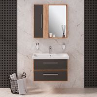 Зеркальный шкаф MELBOURNE 80 /универсальный/дуб/серый/ AQUA DE MARCO 1080GCMEL/V.2.0 — фото 10, Зеркальные шкафы в ванную