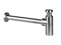 Сифон, Cisal, Xion, назначение-для раковины, ширина, мм-70, глубина, мм-310, высота, мм-310, размер ввод/отвод-1 1/4", цвет-нержавеющая сталь арт-ZA004130D1 — фото 1, Сифоны для раковины