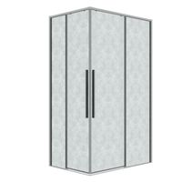 Душевое ограждение Grossman Galaxy 1/2.K33.01.12.10.02-1/2.K33.01.80L.10.02 (120х80х195) раздвижная,хром,стекло шиншилла,2 места арт-300.K33.01.12R80L.10.02 — фото 1, Прямоугольные душевые уголки