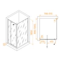 Душевой уголок RGW PA-44 (PA-02 + Z-050-1) 800x1000 41084480-011 — фото 1, Душевые уголки