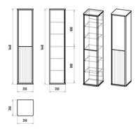 Шкаф-пенал арт-RIS-05035-034П — фото 8, Пеналы для ванной комнаты