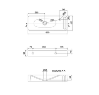 Товар: Раковина Scarabeo HUNG подвесная без перелива с одним отверстием с полотенцедержателем цвет белый арт-1511 - фото 3 Раковина Scarabeo HUNG подвесная без перелива с одним отверстием с полотенцедержателем цвет белый арт-1511 — фото 3, Раковины подвесные