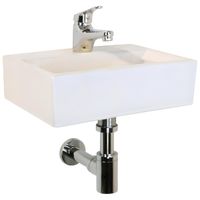 Раковина маленькая GS, 36,5x25x10,5 cm, белая керамика арт-32576 — фото 10, Раковины подвесные