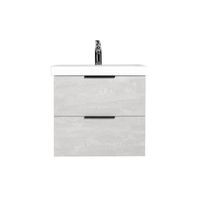 Тумба под раковину VIANT БЕРЛИН 60 подвесная цемент арт-VBER60MDC-T2YP — фото 2, Тумбы под раковину