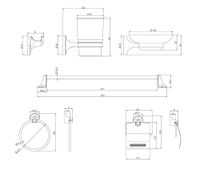 Orange Набор аксессуаров для ванной комнаты (6 предметов). Цвет чёрный арт-Y01-888b — фото 5, Наборы аксессуаров для ванной комнаты