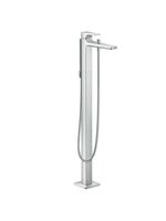 Смеситель для ванны и душа, Hansgrohe, Metropol, тип открывания воды-однорычажный, тип установки-напольный, вынос излива, мм-235, комплектация-с рычаговой рукояткой, цвет-хром арт-32532000 — фото 1, Смеситель для ванны