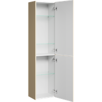 Подвесной пенал 35 см с двумя дверьми в цвете капучино светлый PUR0535KS — фото 1, Пеналы для ванной комнаты