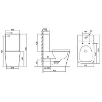 Унитаз-компакт Azario Terra 610х365х835 напольный, безободковый, система смыва "Скрытое торнадо", в комплекте с быстросъемным сиденьем микролифт арт-AZ-6003-A — фото 12, Напольные унитазы