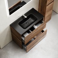 Тумба под раковину SANCOS Libra Floor напольная, 790х450х840, c двумя ящиками оснащенными доводчиками, дуб чарльстон, арт. арт-LB80FECH — фото 13, Тумбы под раковину