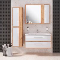 Зеркальный шкаф MELBOURNE 100 /универсальный/дуб/белый/ AQUA DE MARCO 1100WCMEL/V.2.0 — фото 10, Зеркальные шкафы в ванную