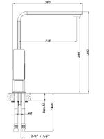 Смеситель для кухни AZARIO CADEO поворотный излив, хром арт-AZ-15944431 — фото 2, Смесители для кухни