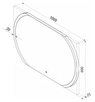 Товар: Зеркало Бриклаер Вега/Мальта 100 овал сенсор на зеркале арт-4627125415609 - фото 2 Зеркало Бриклаер Вега/Мальта 100 овал сенсор на зеркале арт-4627125415609 — фото 2, Зеркала в ванную комнату
