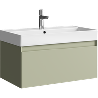 Товар: Подвесная тумба с одним ящикоми 81 см, цвет зеленый шалфей с умывальником арт-GE01081SH - фото 4 Подвесная тумба с одним ящикоми 81 см, цвет зеленый шалфей с умывальником арт-GE01081SH — фото 4, Тумбы с раковиной