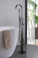 Смеситель ABBER Wasserfall AF8615NG напольный, никель — фото 2, Смесители напольные