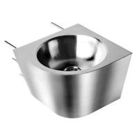 Раковина из нержавеющей стали настенная полукруглая c антивандальным креплением левая, шт 13036.PL.S — фото 1, Аксессуары и оборудование для общественных мест